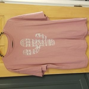 Pink Cactus Tshirt Xl